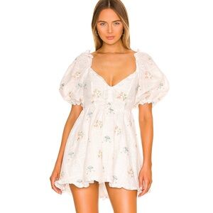 NWT Yolonda Puff Sleeve Mini Dress - For Love & Lemons / S